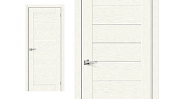 Межкомнатная дверь Браво Эко Шпон Браво-21 White Wood